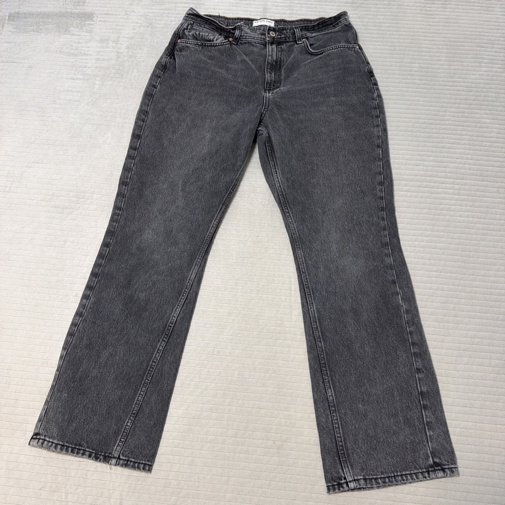 We The Free People Jeans 31 Womens Black Denim Xena High Rise Dark Wash